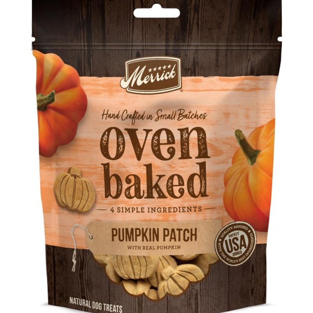 Merrick, Oven Baked Pumpkin Patch with Real Pumpkin Dog Treats, 11 oz 