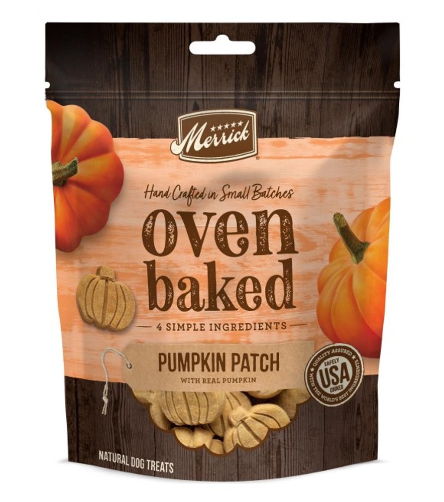 Merrick, Oven Baked Pumpkin Patch with Real Pumpkin Dog Treats, 11 oz