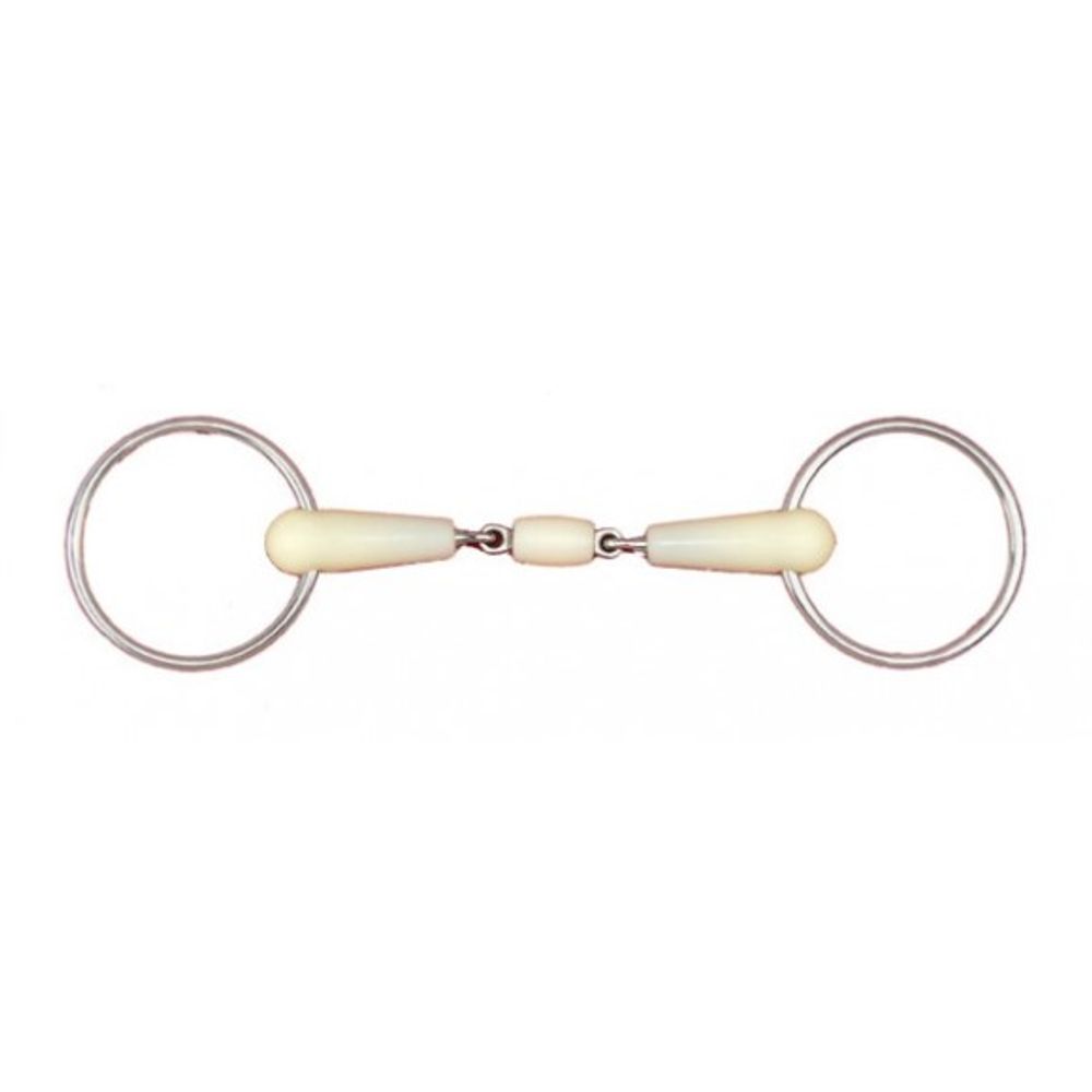 Happy Mouth, 5.5" Double Jointed Loose Ring with Roller Mouth Bit