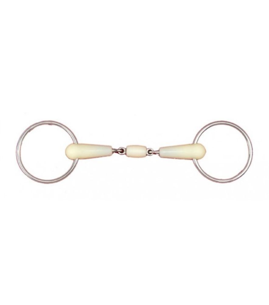 Happy Mouth, 5.5" Double Jointed Loose Ring with Roller Mouth Bit