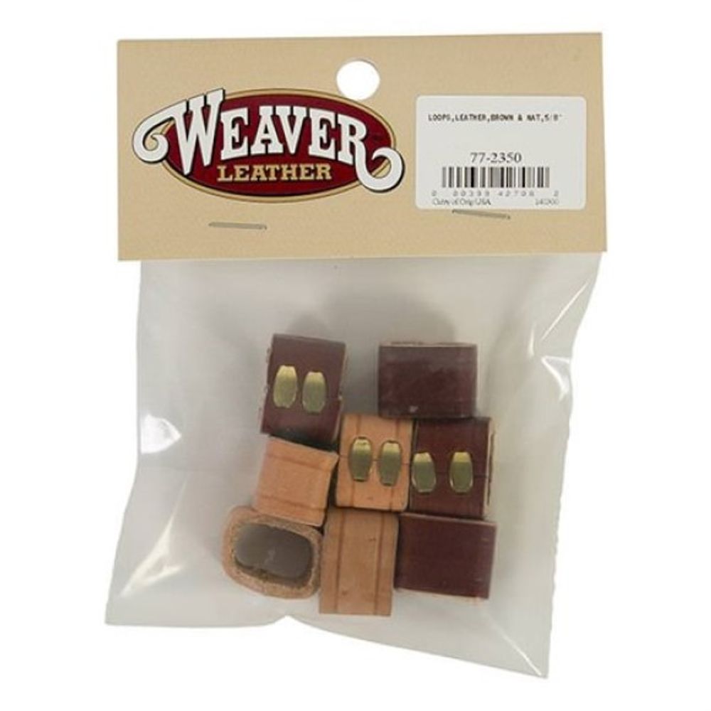 Weaver, 5/8" Leather Loops, 8 pk