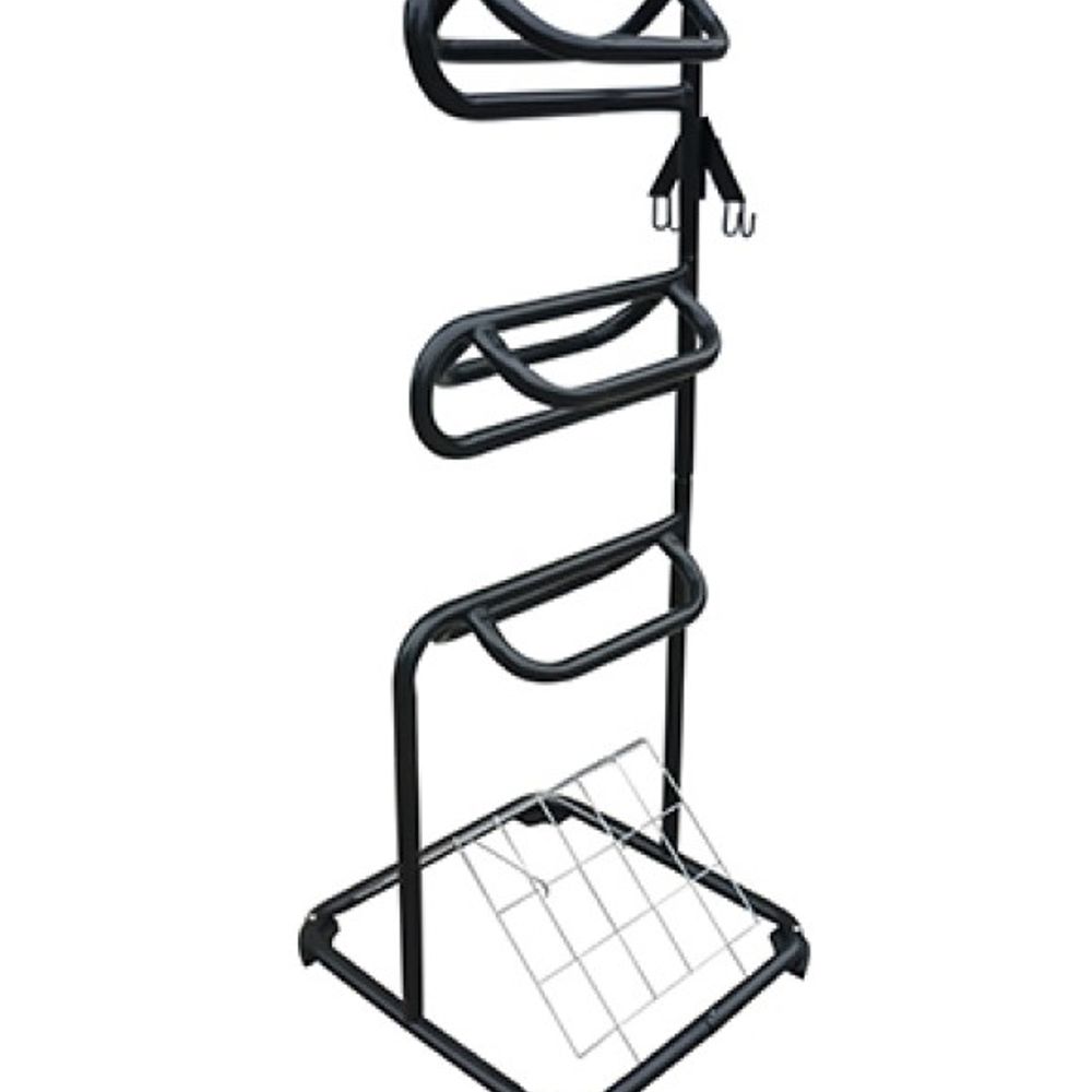 Master Rancher, Black 3-Tier Saddle Rack