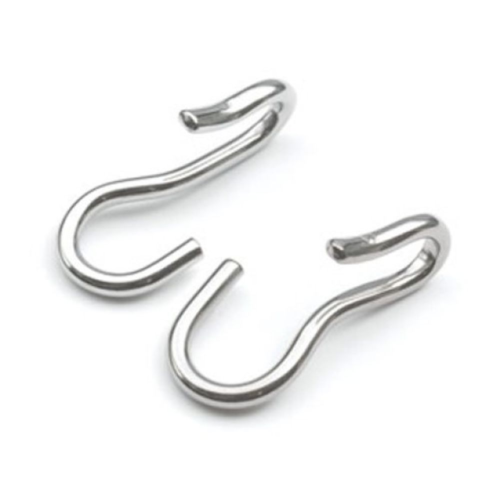 Centaur, Stainless Steel Curb Chain Hooks Pair, 2 pk