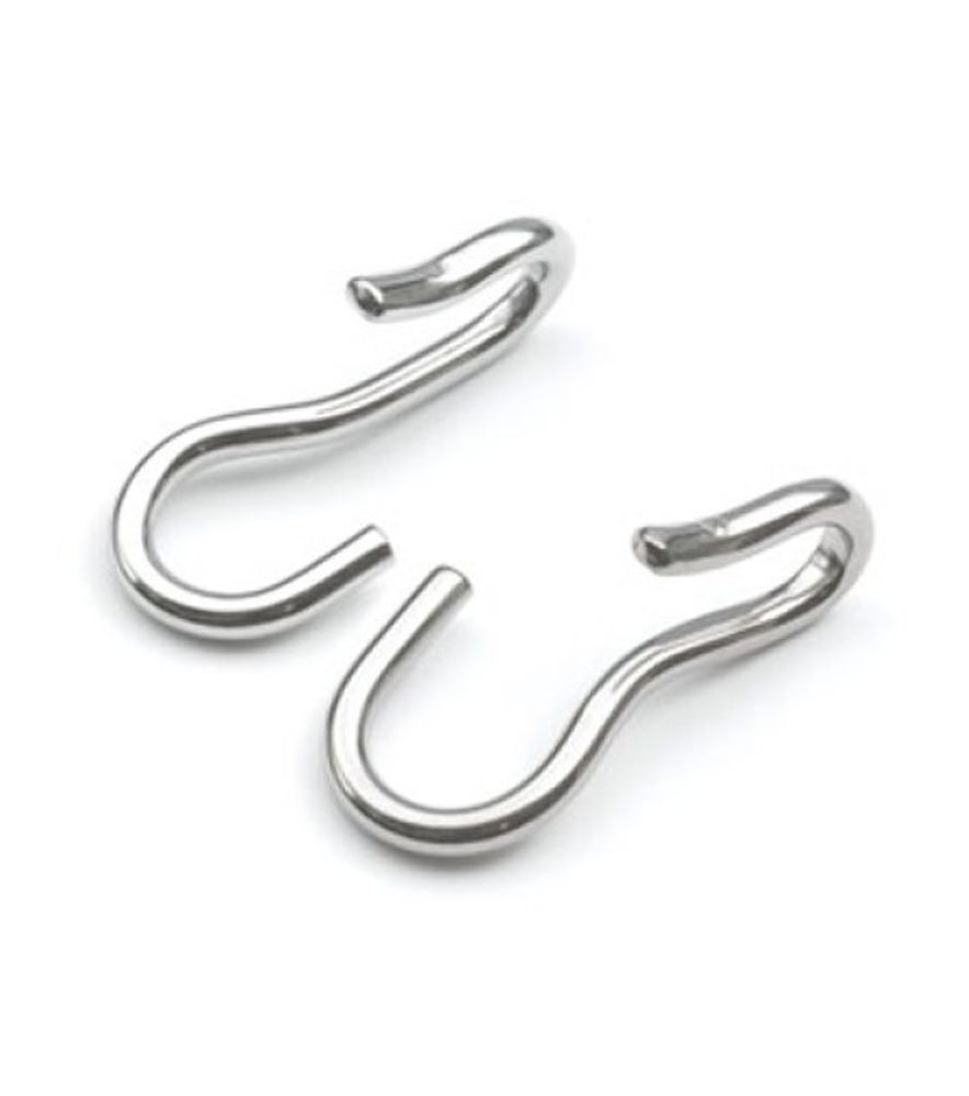 Centaur, Stainless Steel Curb Chain Hooks Pair, 2 pk