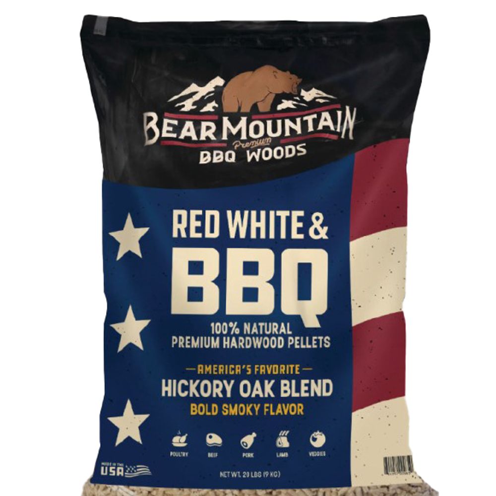 Bear Mountain, Red White & BBQ Pellets, 20 lb