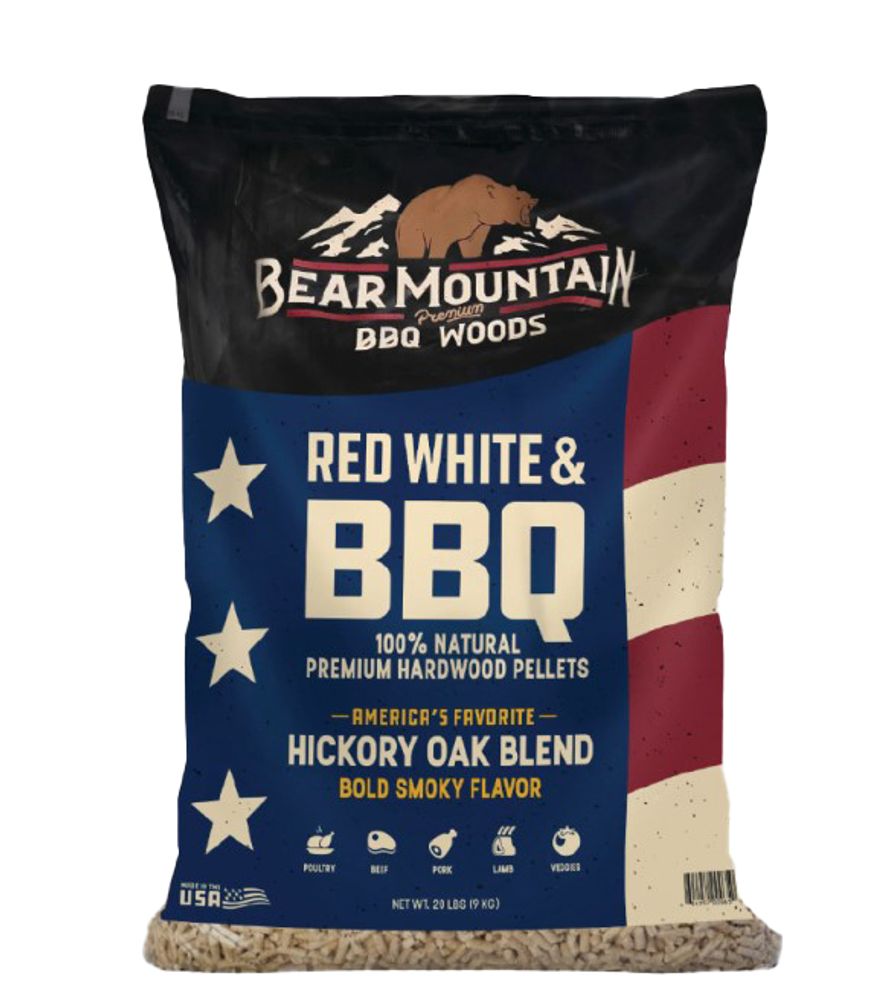 Bear Mountain, Red White & BBQ Pellets, 20 lb
