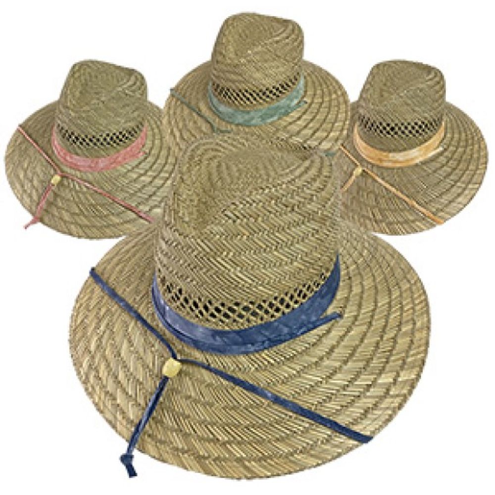 Broner, Assorted Kauai Lindu Straw Lifeguard Hat