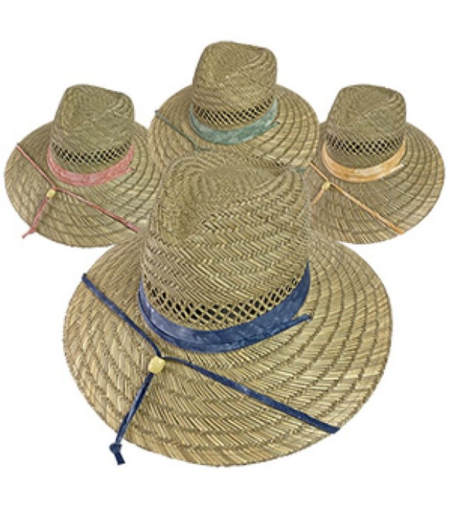 Broner, Assorted Kauai Lindu Straw Lifeguard Hat