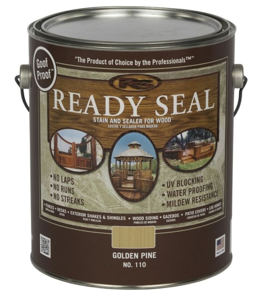 Ready Seal, Golden Pine Wood Stain & Sealer, 1 gal