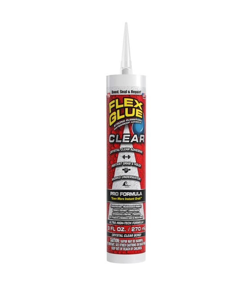 Flex Seal, Clear Flex Glue Caulk Gun Cartridge, 9 oz