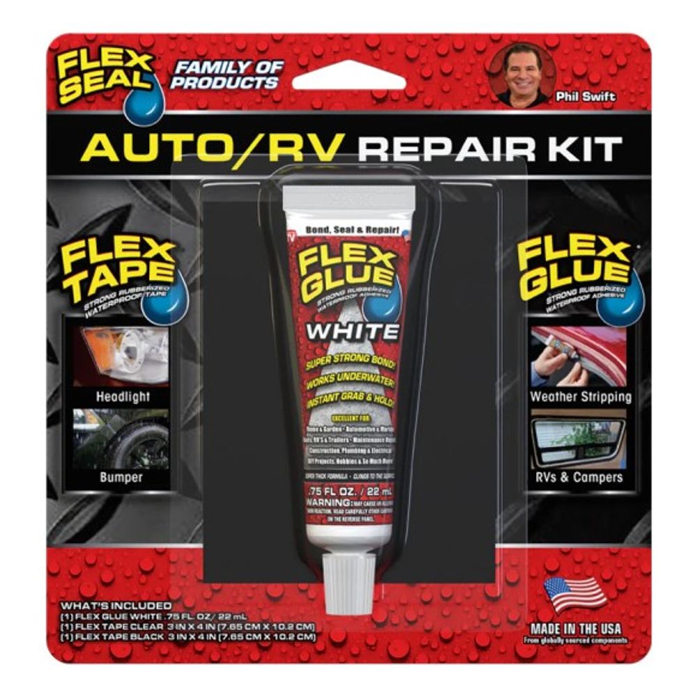 Flex Seal, White Flex Glue Auto/RV Repair Kit, .75 fl oz
