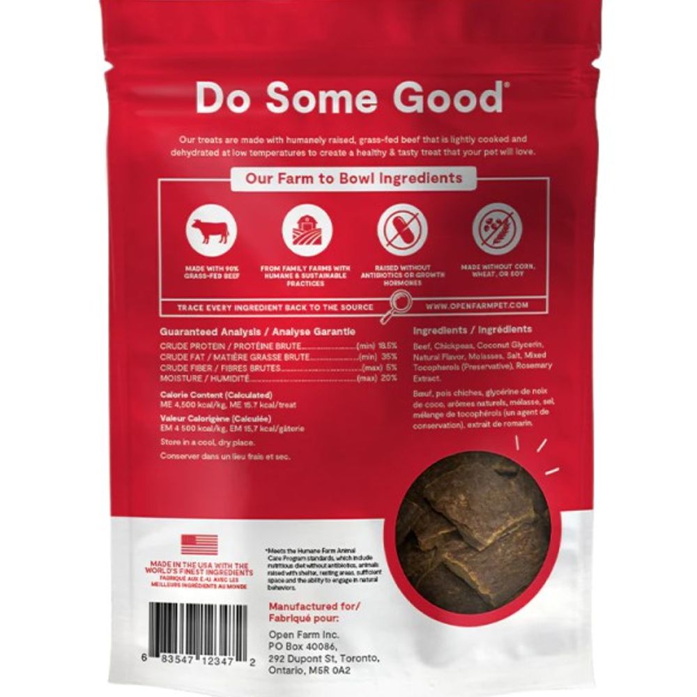 Open Farm, Dehydrated Beef Dog Treats, 4.5 oz