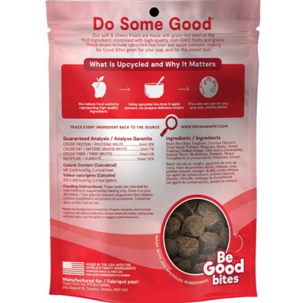 Open Farm, Be Good Bites Beef Dog Treats, 6 oz