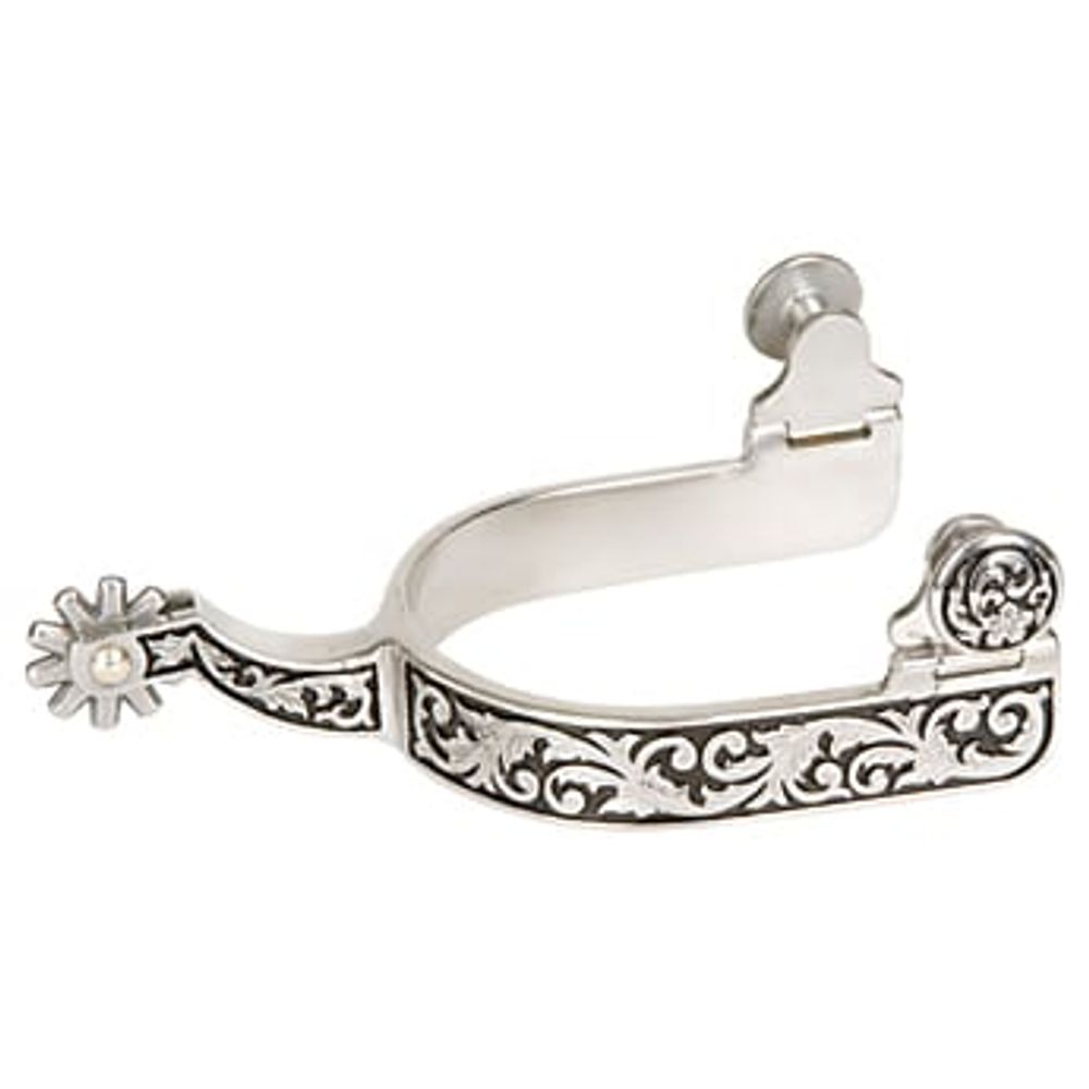 Weaver Leather Ladies' Spurs with Engraving, Black