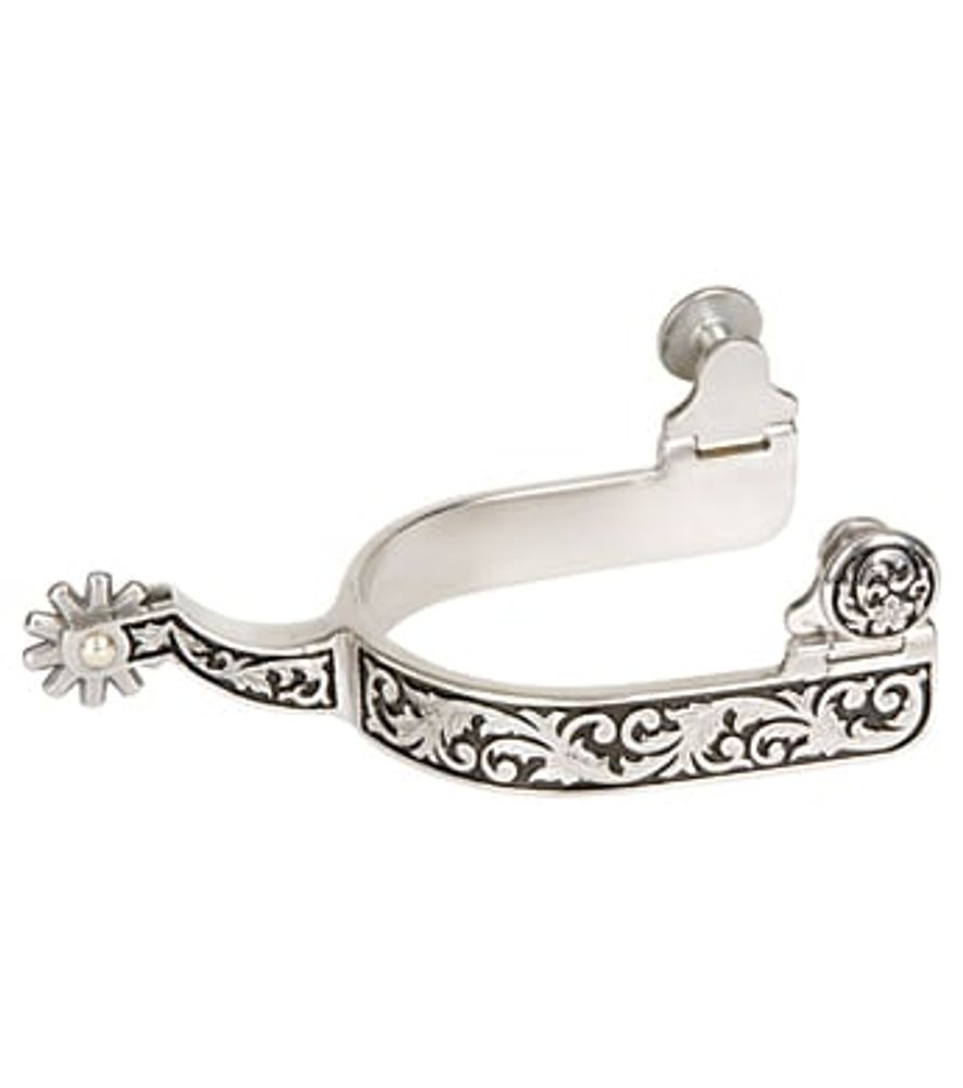 Weaver Leather Ladies' Spurs with Engraving, Black