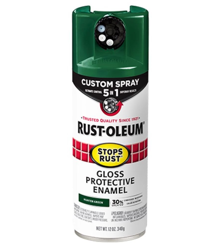 Rust-Oleum, Gloss Hunter Green 5-in-1 Protective Enamel with Custom Spray, 12 oz