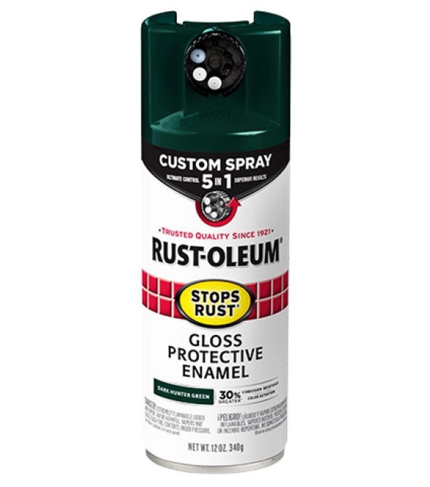 Rust-Oleum, Gloss Dark Hunter Green 5-in-1 Protective Enamel with Custom Spray, 12 oz