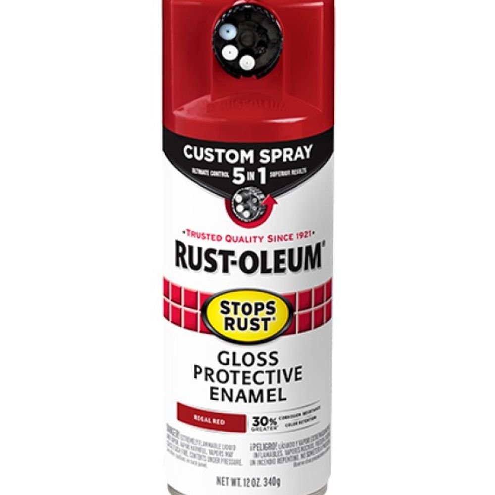 Rust-Oleum, Gloss Regal Red 5-in-1 Protective Enamel with Custom Spray, 12 oz