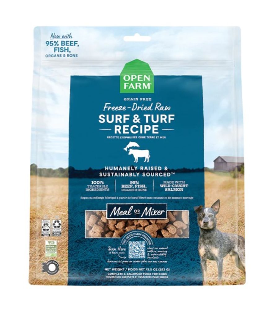 Open Farm, Freeze-Dried Raw Surf & Turf Dog Food