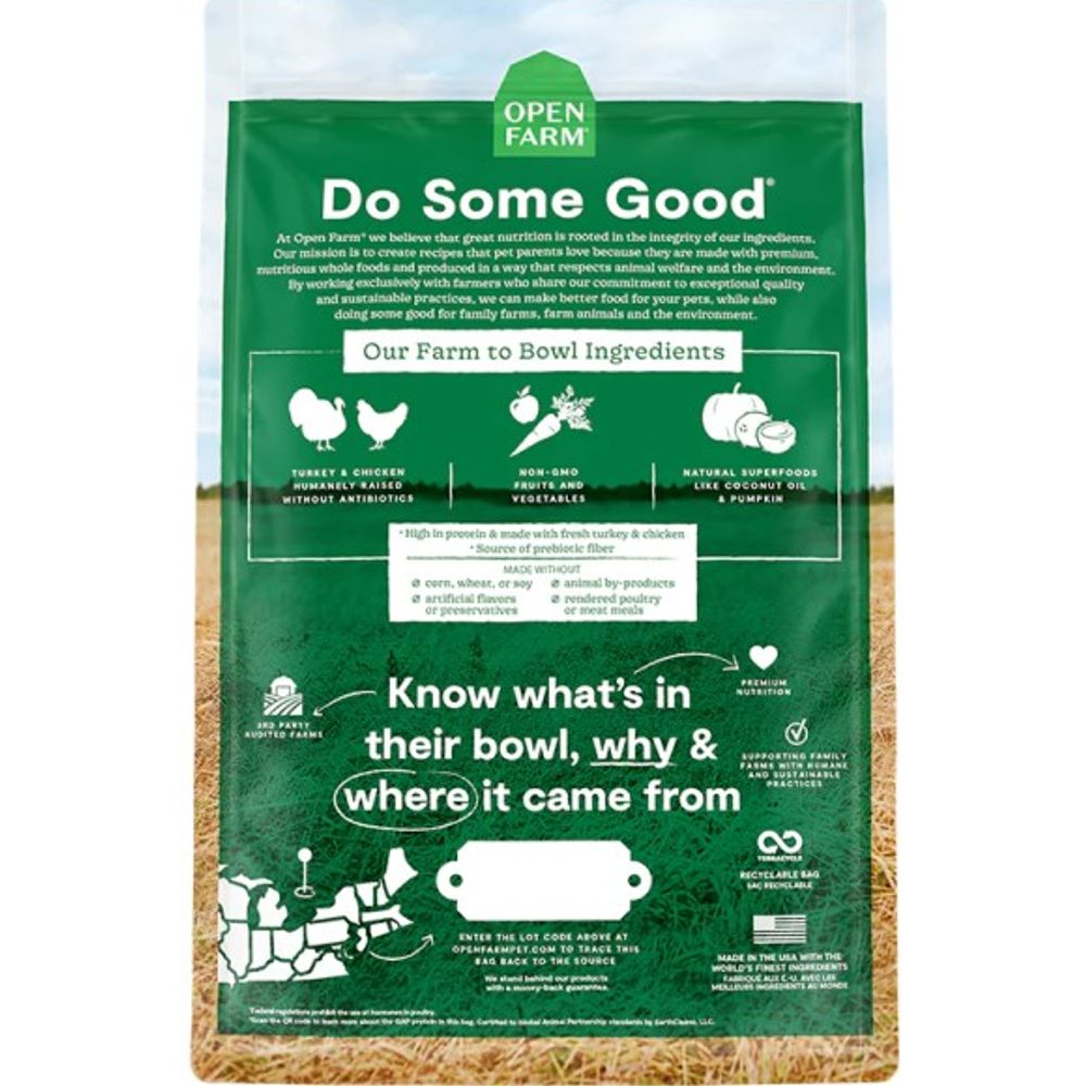 Open Farm, Homestead Turkey & Chicken Grain-Free Dry Dog Food