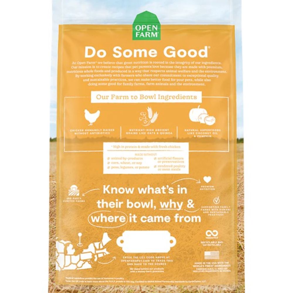 Open Farm, Harvest Chicken & Ancient Grains Dry Dog Food