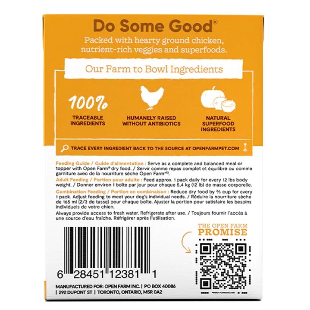 Open Farm, Harvest Chicken Rustic Stew Wet Dog Food, 12.5 oz