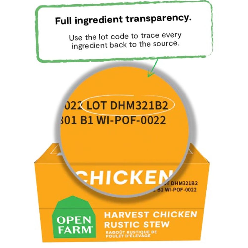 Open Farm, Harvest Chicken Rustic Stew Wet Dog Food, 12.5 oz