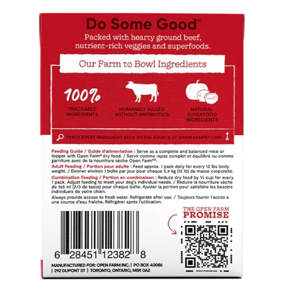 Open Farm, Grass-Fed Beef Rustic Stew Wet Dog Food, 12.5 oz