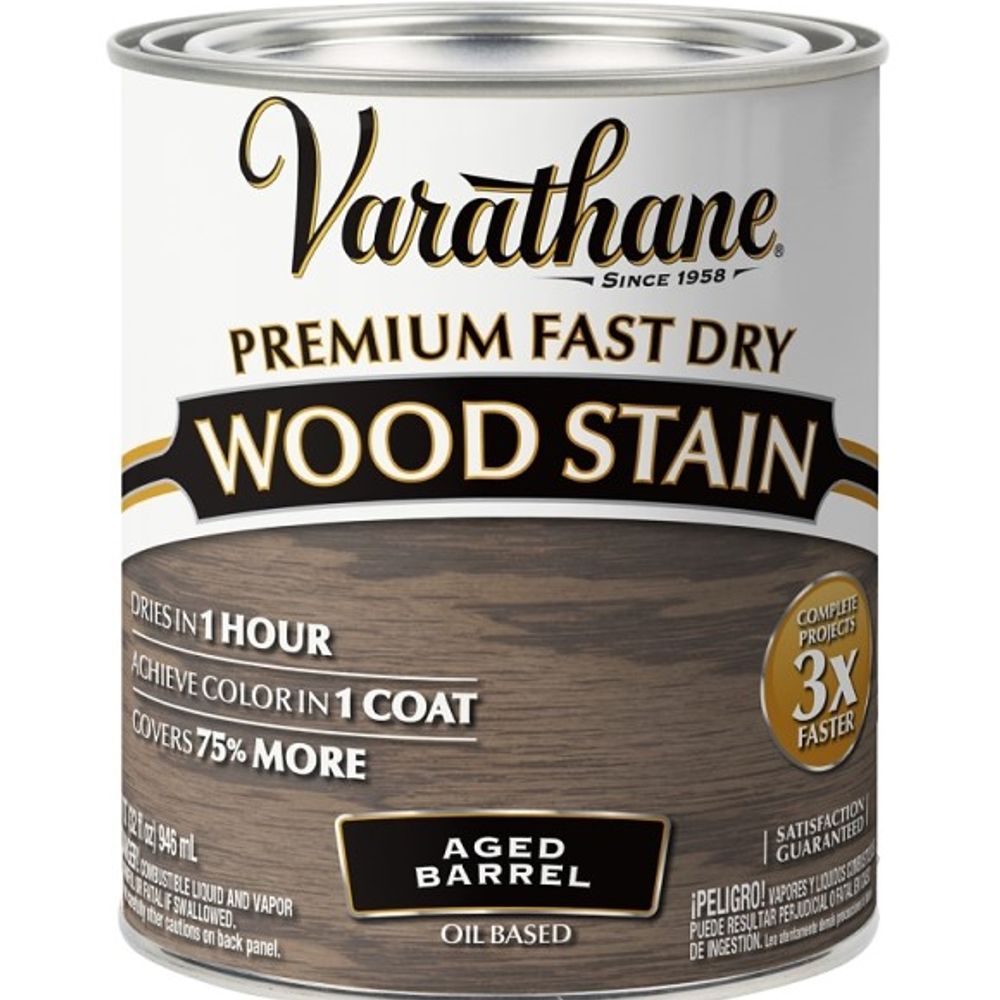 Varathane, Aged Barrel Premium Fast Dry Wood Stain, 1 qt