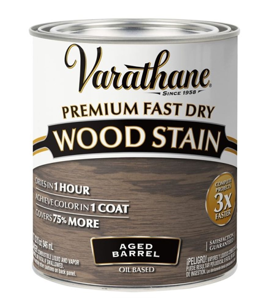 Varathane, Aged Barrel Premium Fast Dry Wood Stain, 1 qt