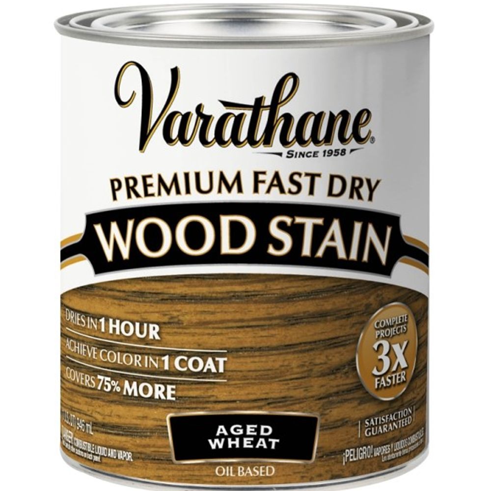 Varathane, Aged Wheat Premium Fast Dry Wood Stain, 1 qt