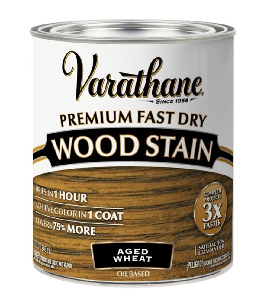 Varathane, Aged Wheat Premium Fast Dry Wood Stain, 1 qt