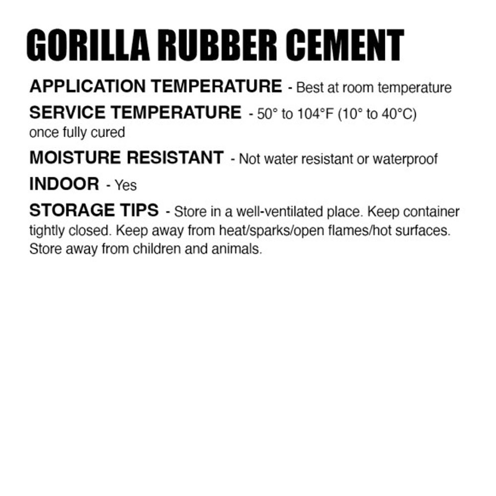 Gorilla Glue, Rubber Cement, 4 oz