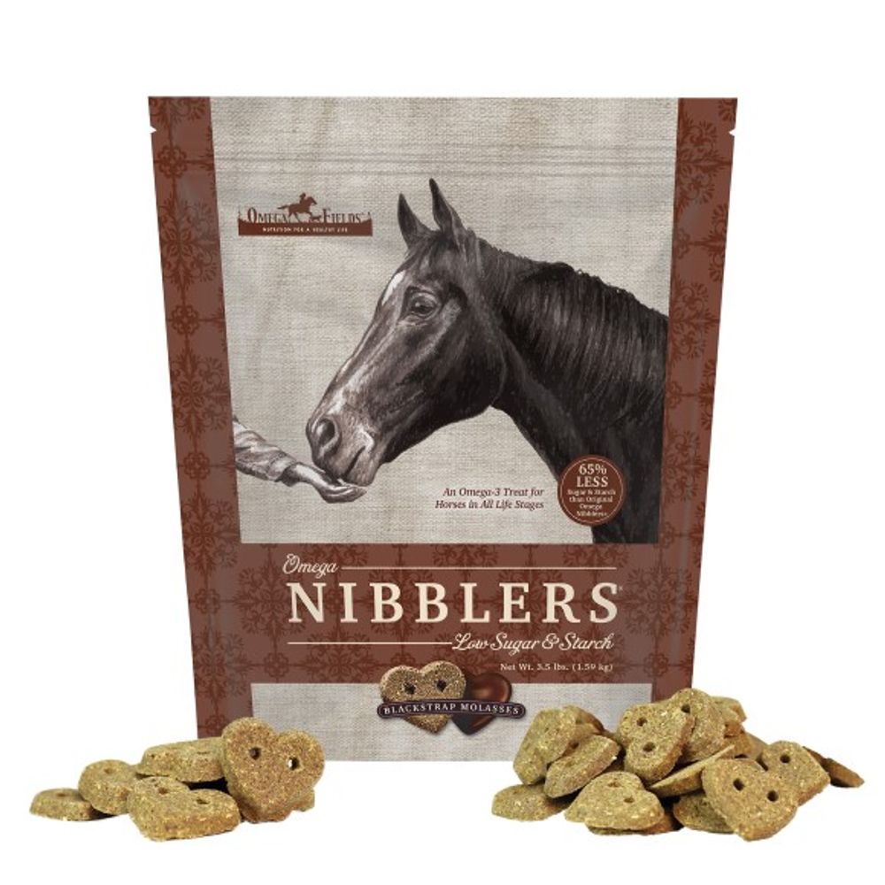 Omega Nibblers, Low Sugar & Starch Blackstrap Molasses Horse Treats, 3.5 lb