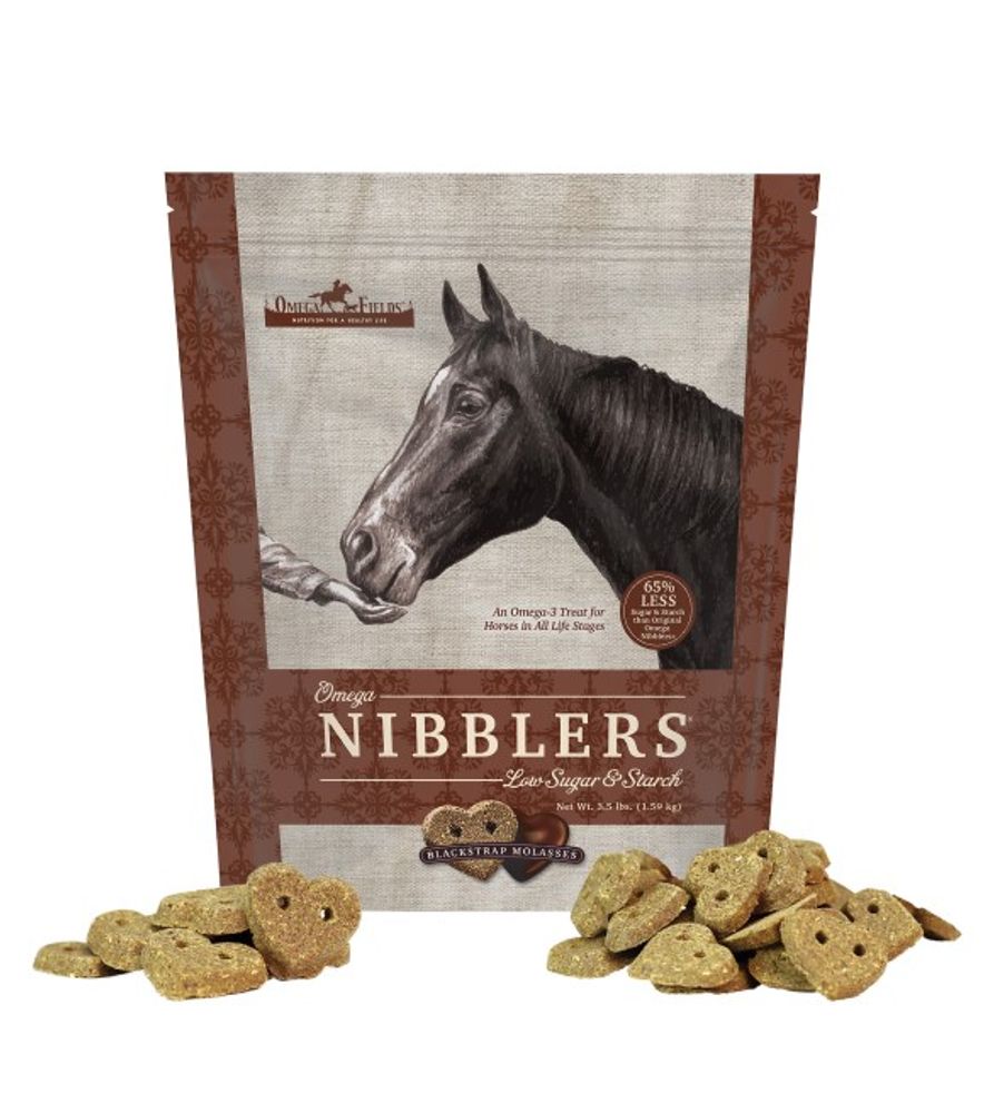 Omega Nibblers, Low Sugar & Starch Blackstrap Molasses Horse Treats, 3.5 lb