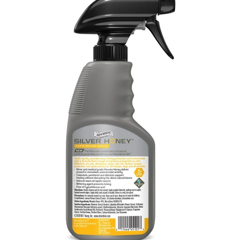 Silver Honey, Antimicrobial Rapid Wound Repair Spray Gel, 8 oz