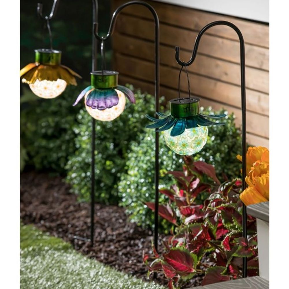 Evergreen, Assorted Solar Floral Lantern Stake 