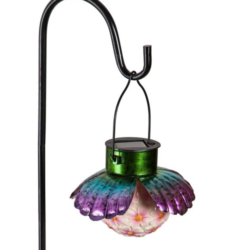 Evergreen, Assorted Solar Floral Lantern Stake 