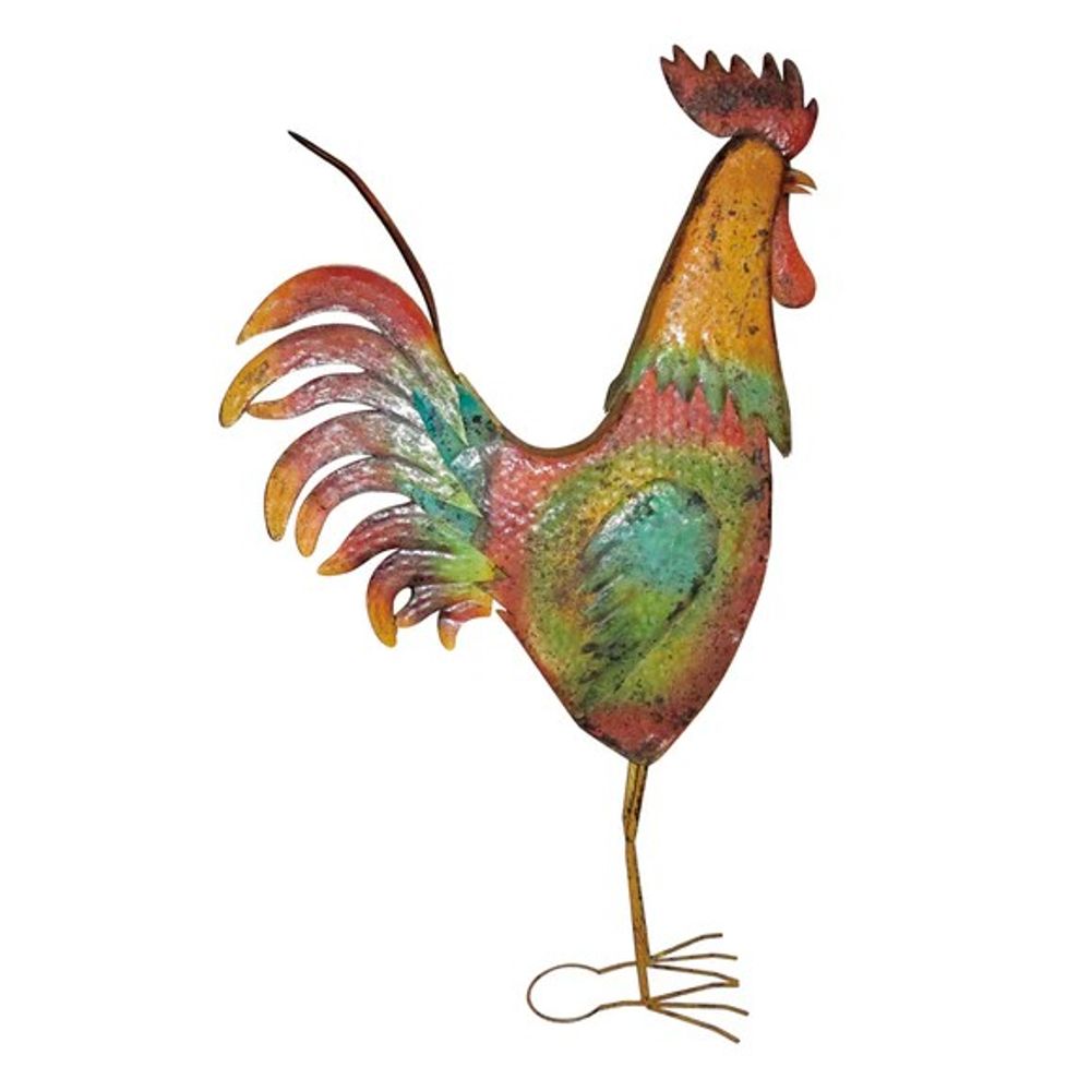 Backyard Expressions, 63" Metal Rooster Decorative Garden Statue 