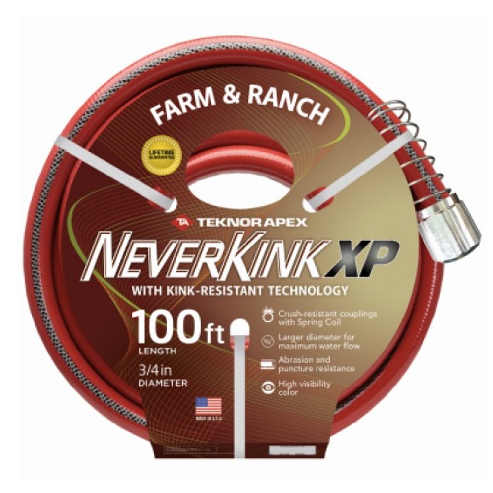Teknor Apex, Neverkink Extreme Performance Farm & Ranch Hose, 3/4" x 100'