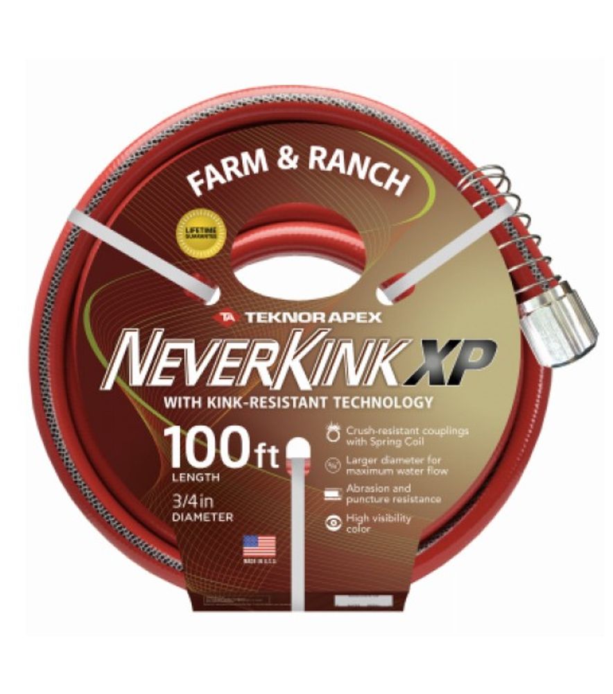 Teknor Apex, Neverkink Extreme Performance Farm & Ranch Hose, 3/4" x 100'