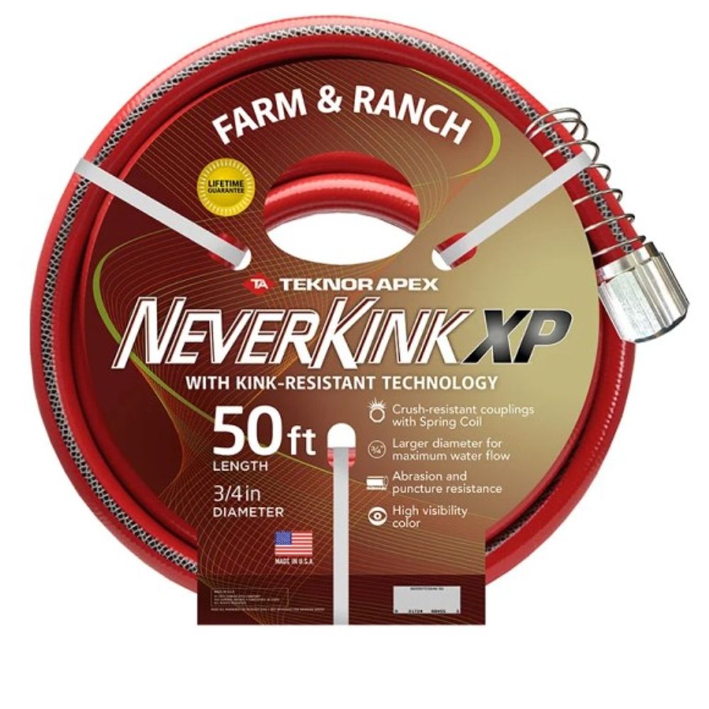 Teknor Apex, Neverkink Extreme Performance Farm & Ranch Hose, 3/4" x 50'