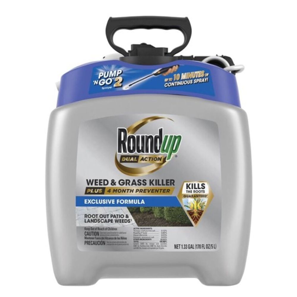 Roundup, Dual Action Weed & Grass Killer, 1.33 gal