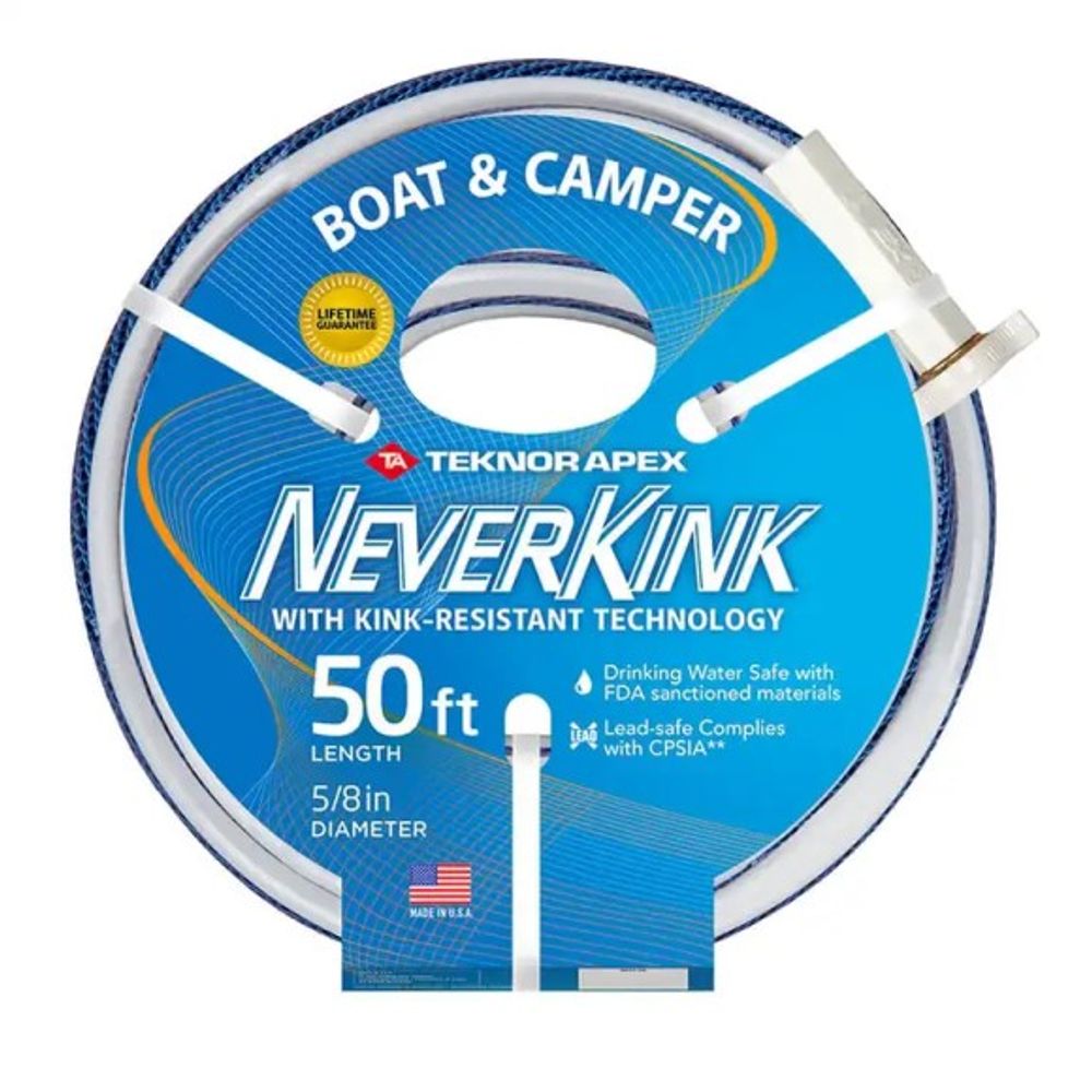 Teknor Apex, Neverkink Boat and Camper Hose, 1/2" x 25'
