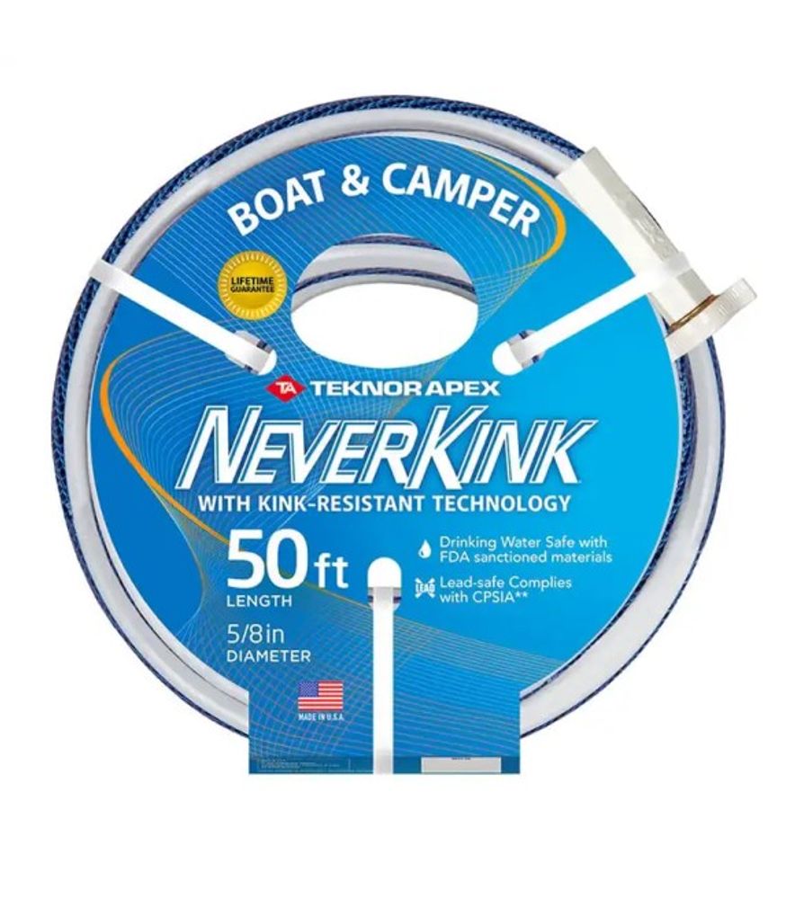 Teknor Apex, Neverkink Boat and Camper Hose, 1/2" x 25'