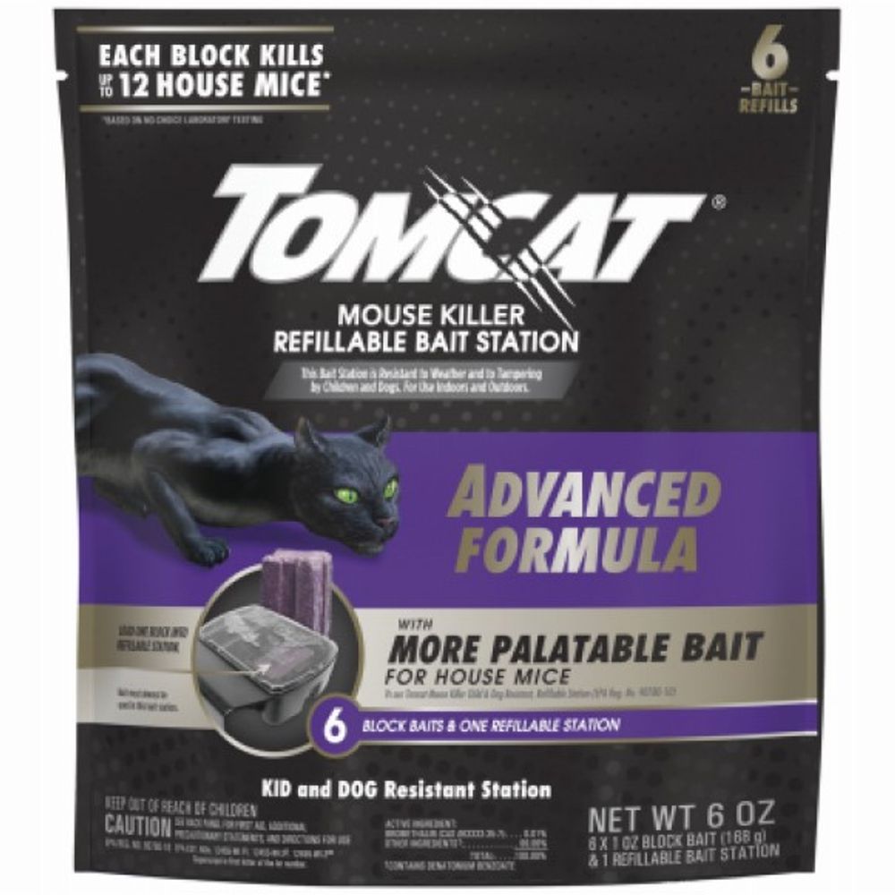 Tomcat, Advanced Formula Refillable Mouse Bait, 6 pk