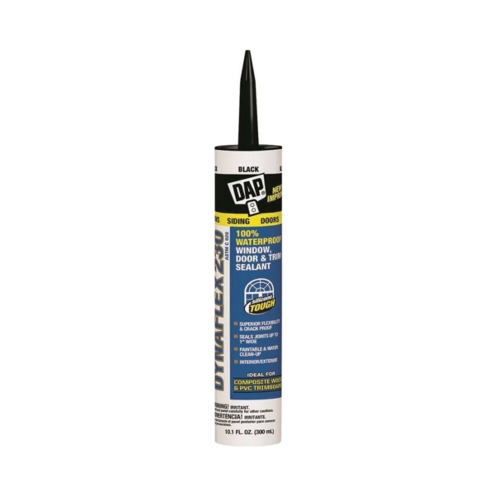 DAP Dynaflex Premium Elastromeric Latex Sealant, Black, 10.1 oz.