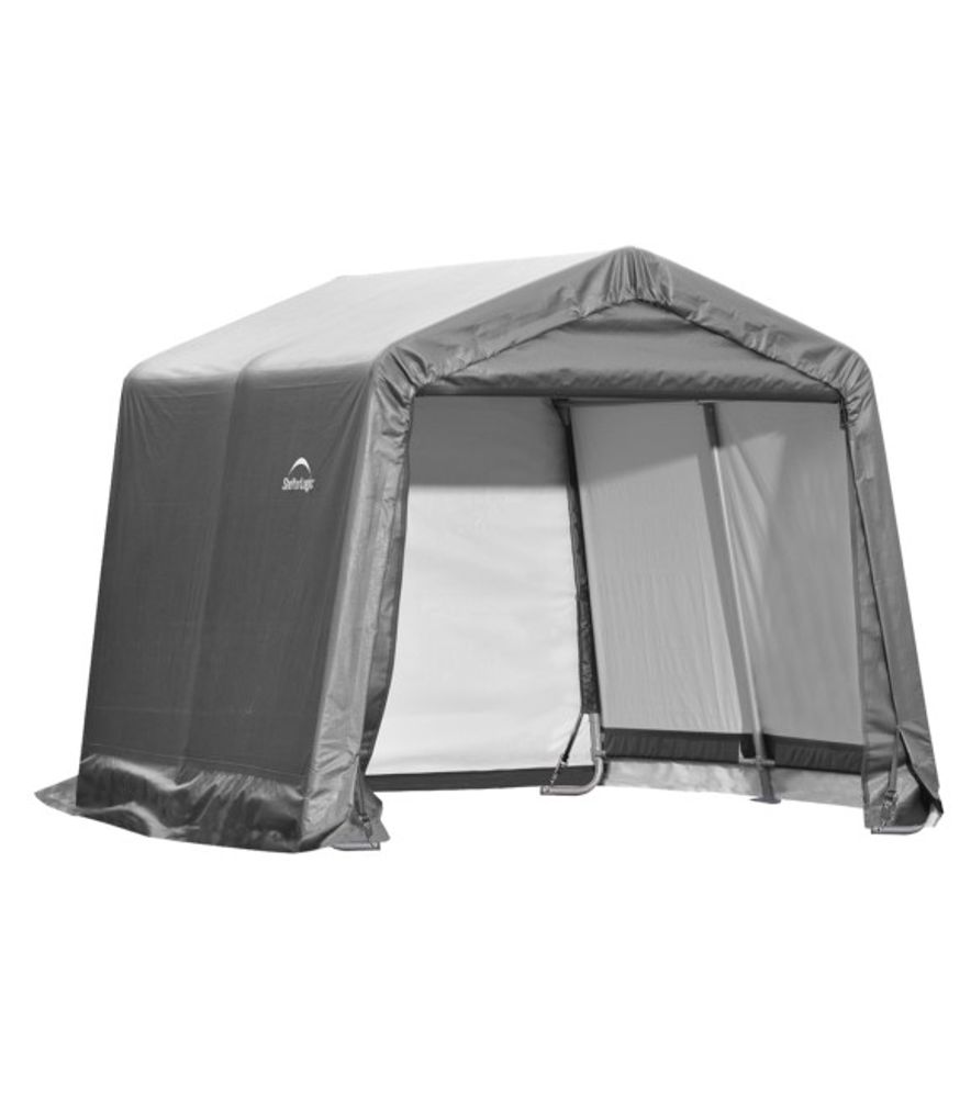 ShelterLogic, Gray Shed-in-a-Box Peak Storage Shed, 10' x 10' x 8'