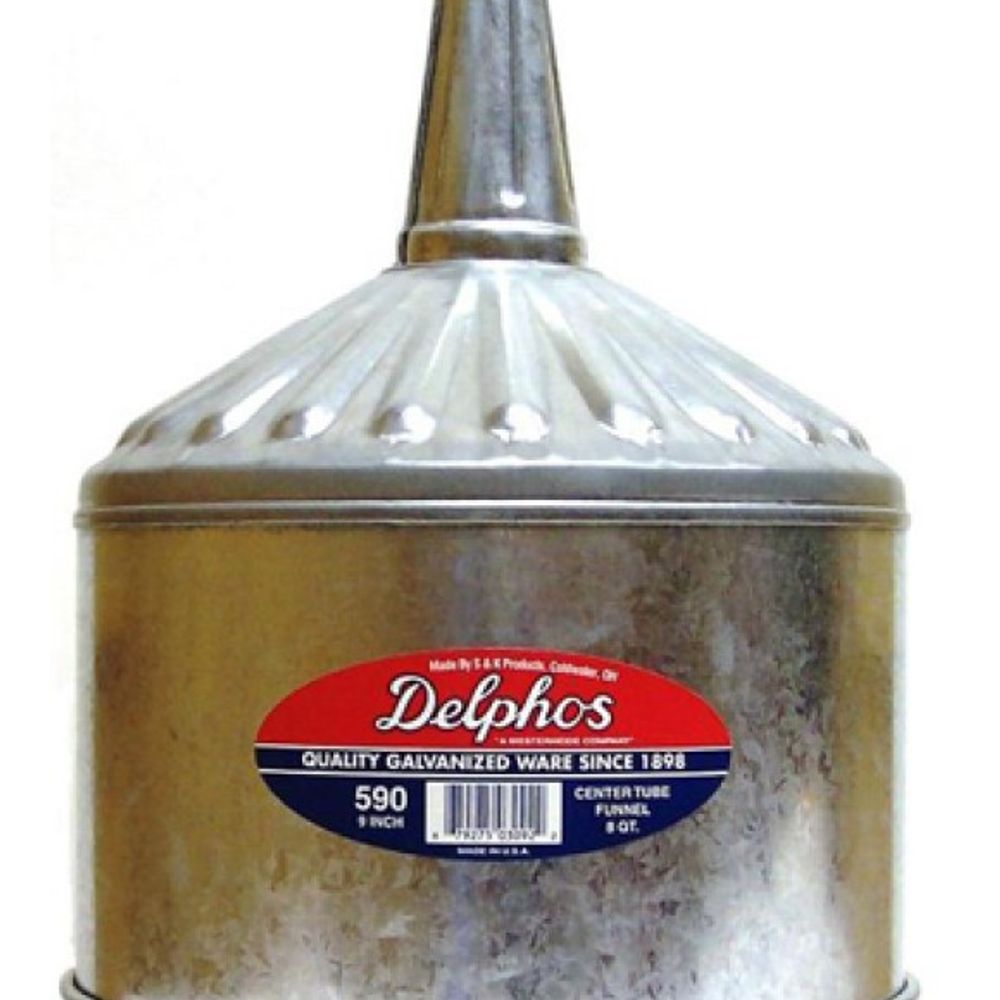 Delphos, Galvanized Oil Funnel, 8 qt
