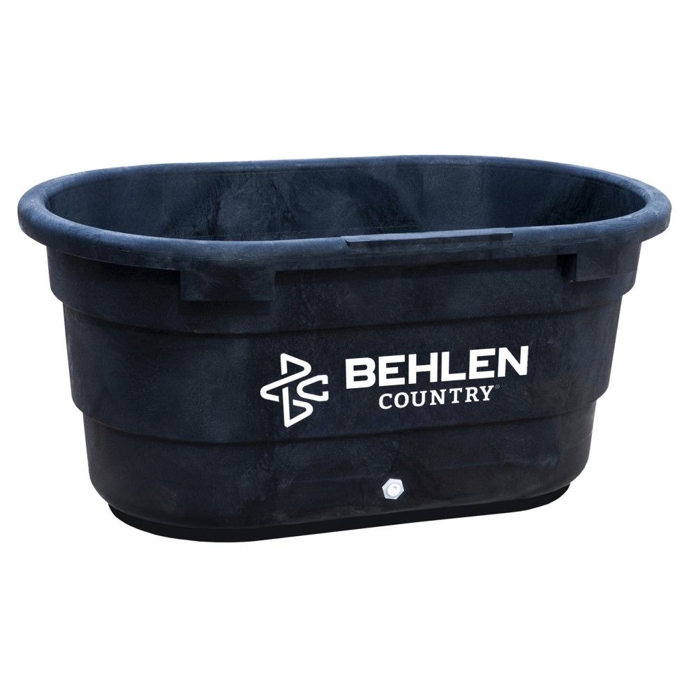 Behlen, Black Rigid Poly Stock Tank, 100 gal